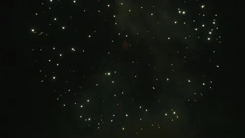 The fireworks in the night sky Video stock 169455613