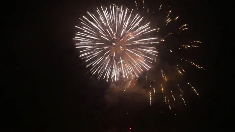 The fireworks in the night sky Video stock 169455645