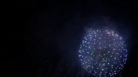 The fireworks in the night sky Stock Footage 169455657
