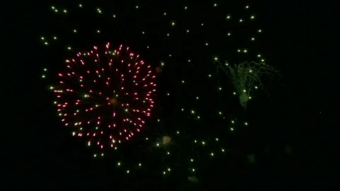 Fireworks in the night sky. Stock Footage 197551946