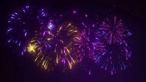 Fireworks in the night sky. Stock Footage 217501876