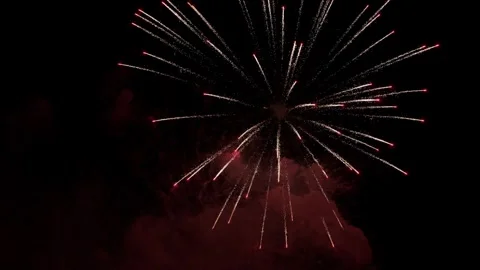 Fireworks is the night sky Stock Footage 278682975