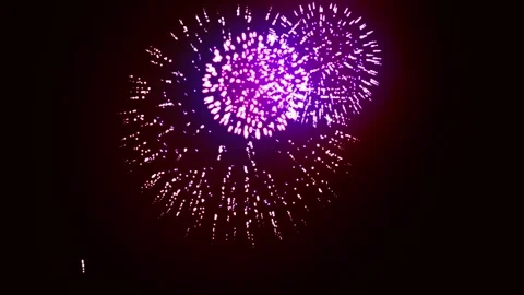 Fireworks in the Night Sky Stock Footage 288031501