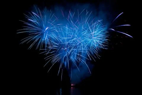 Fireworks in the night sky Stock Photos