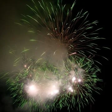 Fireworks in the night sky Stock Photos