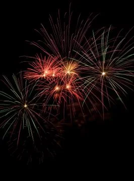 Fireworks in the night sky Stock Photos