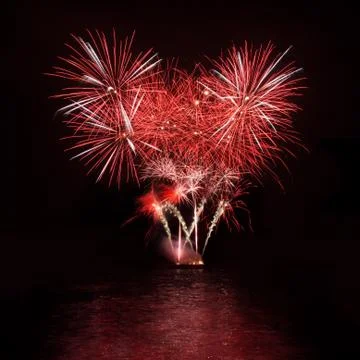 Fireworks in the night sky Stock Photos