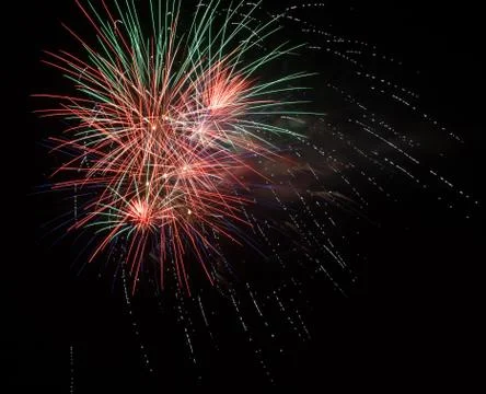 Fireworks in the night sky Stock Photos