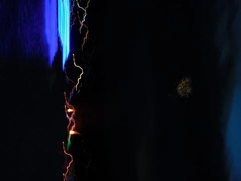 Fireworks in the night sky Stock Photos
