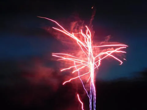 Fireworks in the night sky Stock Photos