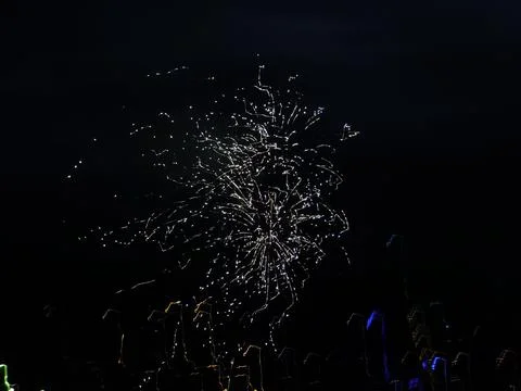Fireworks in the night sky Stock Photos