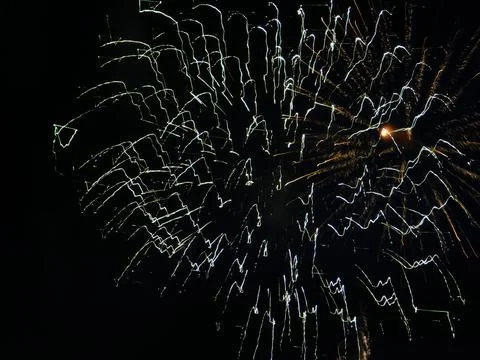 Fireworks in the night sky Stock Photos