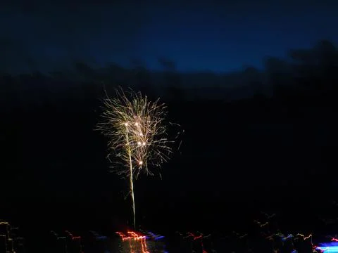 Fireworks in the night sky Stock Photos