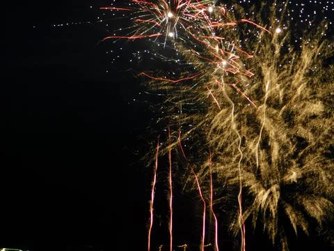 Fireworks in the night sky Stock Photos