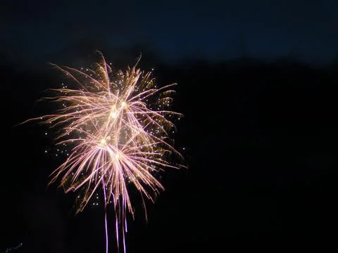 Fireworks in the night sky Stock Photos