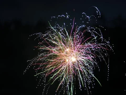 Fireworks in the night sky Stock Photos