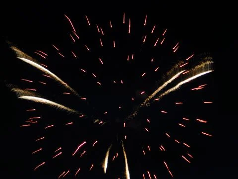 Fireworks in the night sky Stock Photos