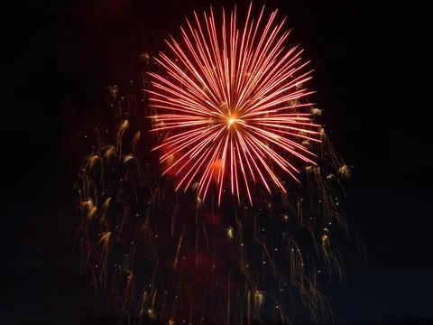 Fireworks in the night sky Stock Photos