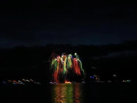 Fireworks in the night sky Stock Photos