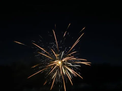 Fireworks in the night sky Stock Photos