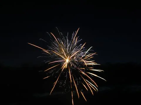 Fireworks in the night sky Stock Photos