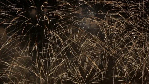 Fireworks in the night sky in UHD Видео 76979074