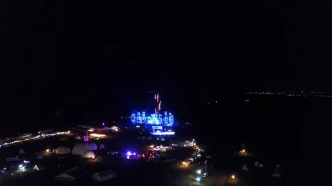 Fireworks at open air Stock Footage 117574686