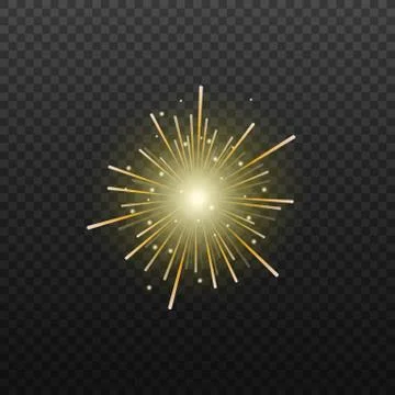Fireworks or firecrackers exploding realistic vector illustration isolated. Stock Illustration