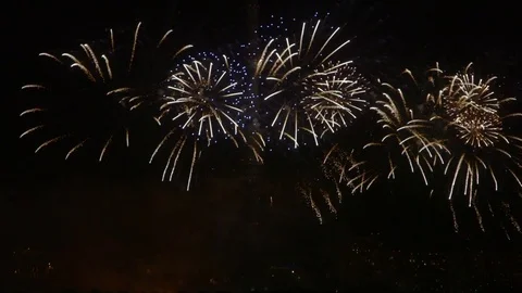 Fireworks ostankino Stock Footage 80998226