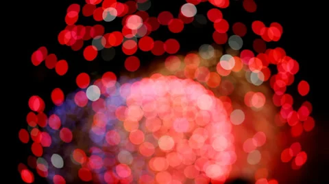 Fireworks out of focus Stock Footage