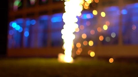 Fireworks out of focus Stock Footage 81424885