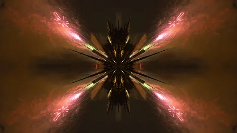 Fireworks over barcelona pattern Stock Footage 251641615