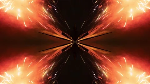 Fireworks over barcelona pattern Stock Footage 251643058