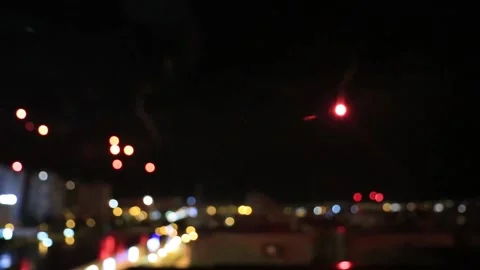 Fireworks over the city beginning 01 Stock Footage 145429806