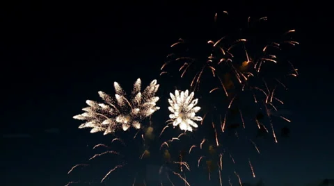 Fireworks over a city Stock Footage 39318760