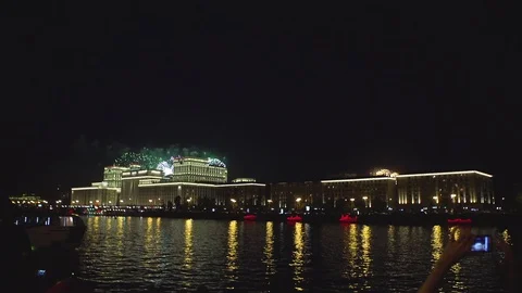 Fireworks Over The City Stock Footage 130022893