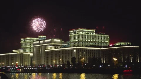 Fireworks Over The City Stock Footage 130022915