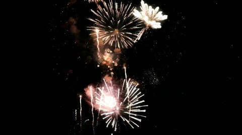 Fireworks Over Hudson01 Stock Footage 757867