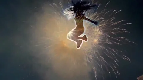 Fireworks pack1 - breakdancing4 Stock Footage 313700272