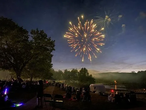 Fireworks in the Park Foto stock