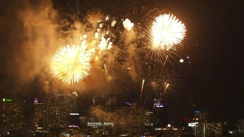 Fireworks pattaya 7 Stock Footage 136868301