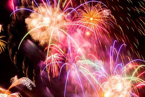 Fireworks pattern Stock Photos