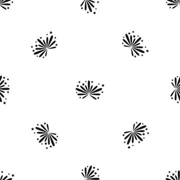Fireworks pattern seamless black Stock Illustration