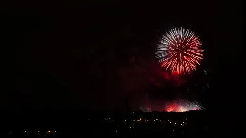 Fireworks postcards Stock Photos