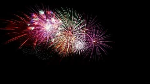 Fireworks postcards Stock Photos