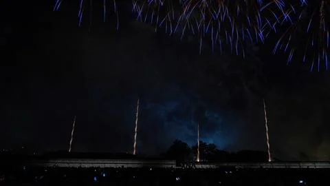 Fireworks postcards Stock Photos