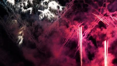 Fireworks postcards Stock Photos