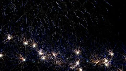 Fireworks postcards Stock Photos