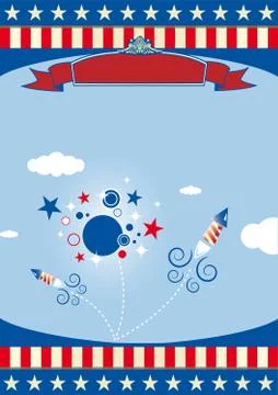 Fireworks poster Stock Illustration
