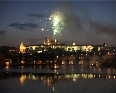 Fireworks in Prague Video stock 312356